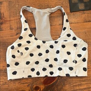 Outdoor Voices white polka doing things sports bra